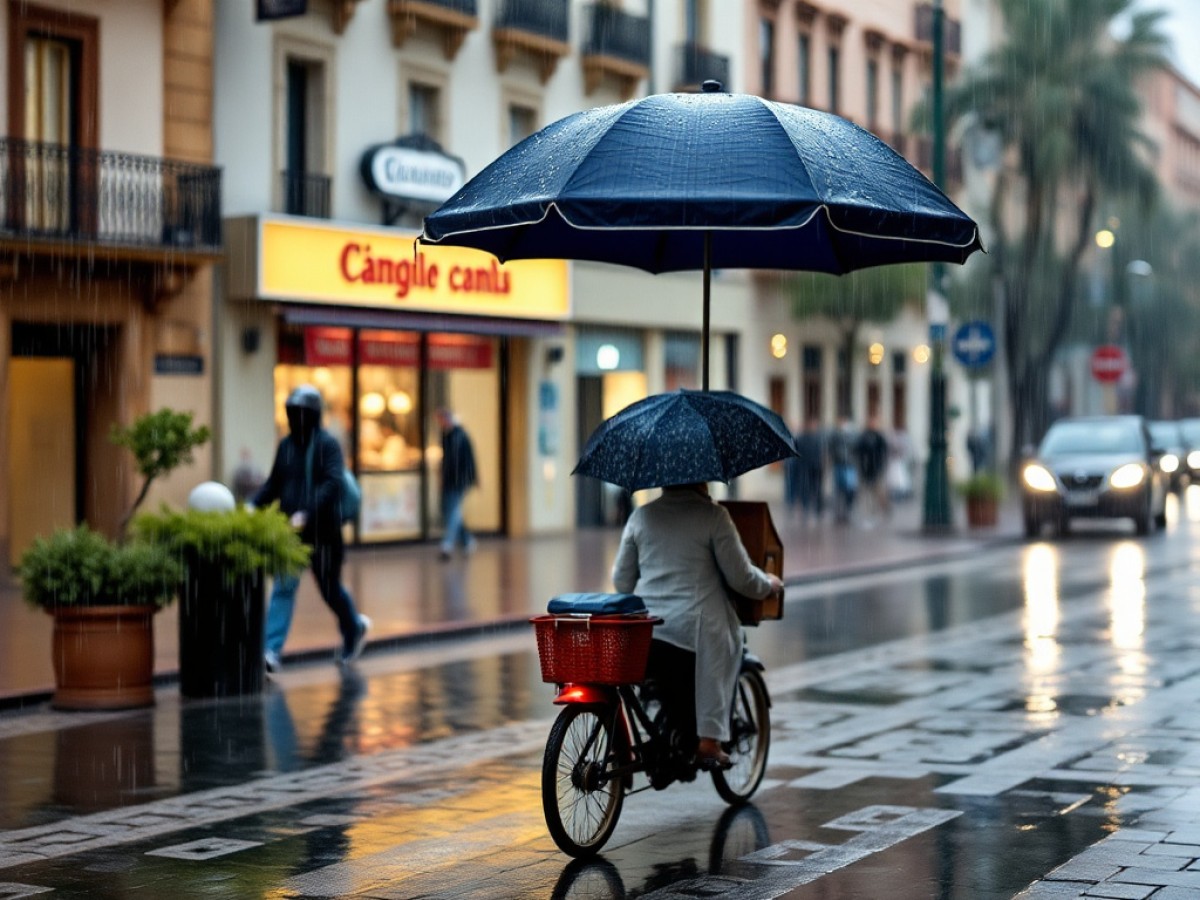 Cae en Sevilla en una hora la quinta parte de la lluvia de un año