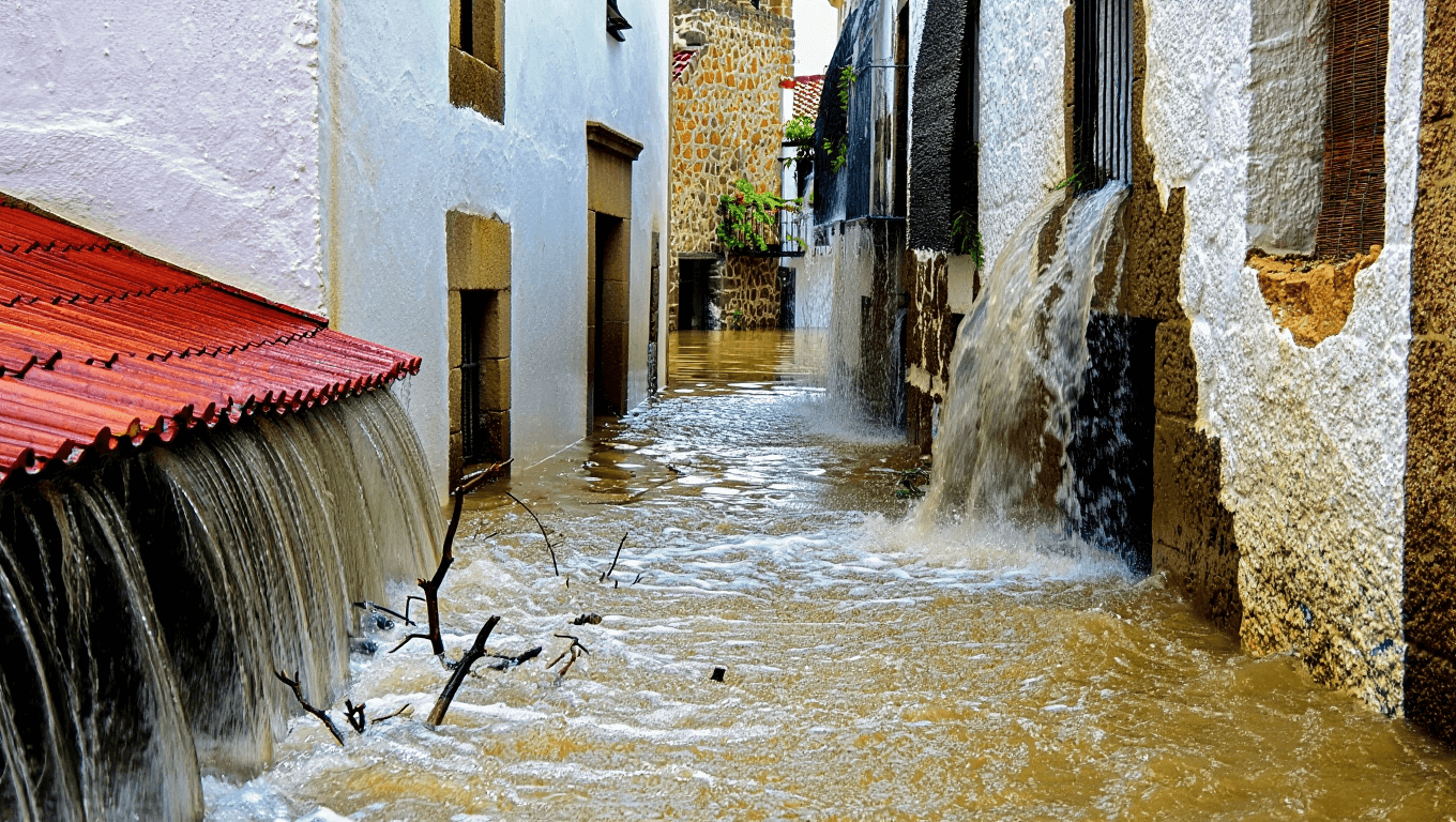 Las imágenes del pueblo gaditano donde ha llovido en 16 horas más que en todo el año en Madrid