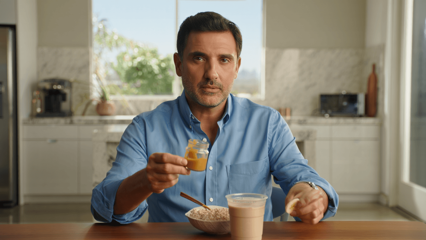 El desayuno de Alejo Sauras a los 46 años incluye proteínas y papilla de bebé: "Es perfecta porque no tiene gluten ni sabor"