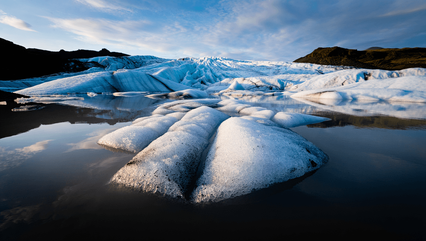 Dentro del glaciar islandés Sólheimajökull: "Su deshielo anual equivale al agua que consumen 2.000 personas en su vida"