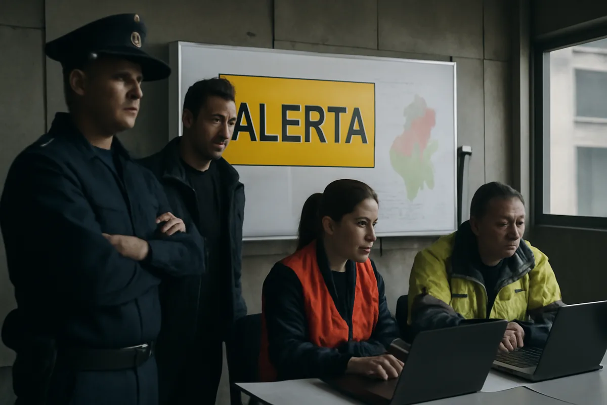 Alerta y gestión del riesgo — Las autoridades mantienen el nivel de alerta en amarillo , el segundo de una escala de cuatro grados, que refleja un estado de desequilibrio con parámetros por encima de lo normal pero sin indicios de