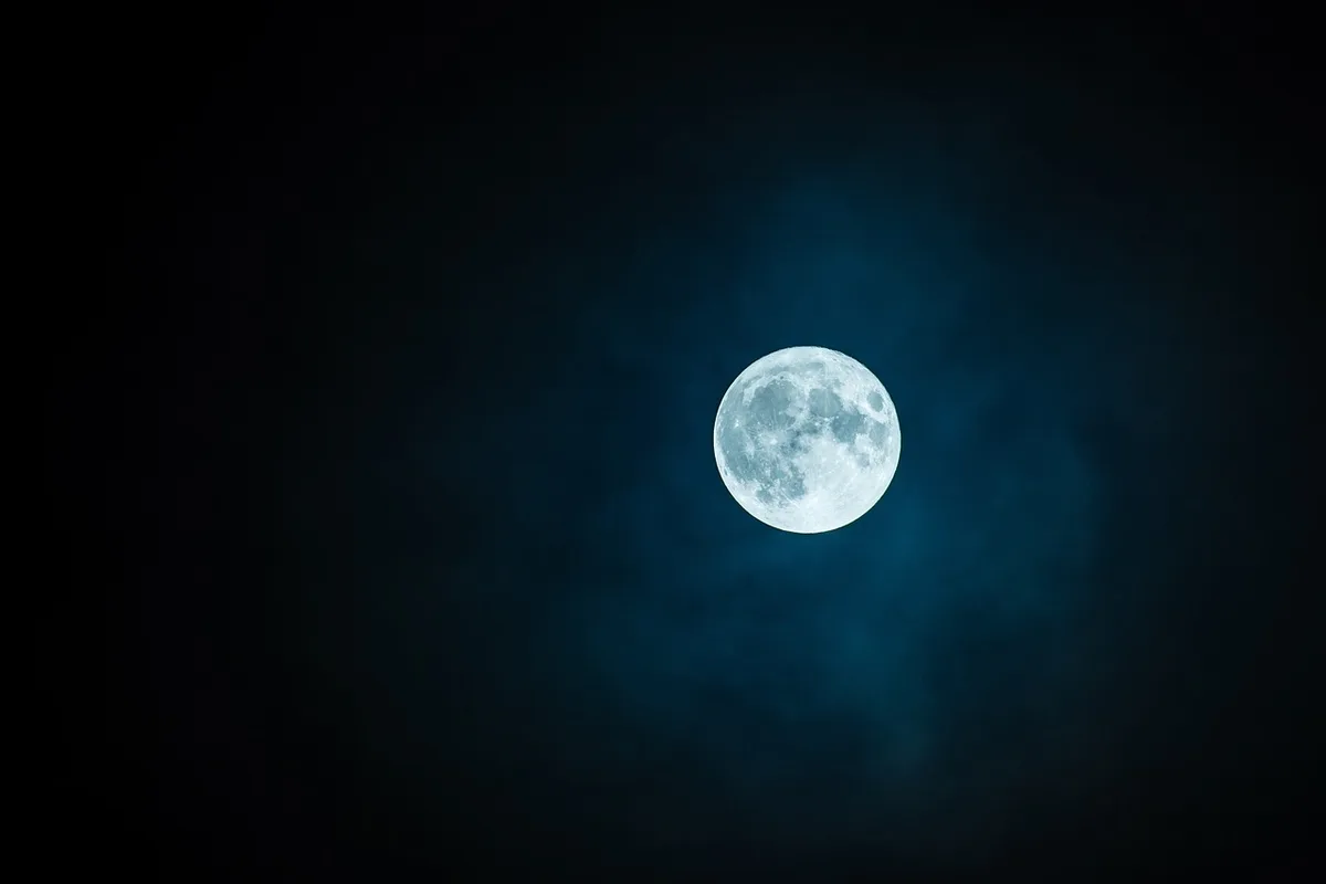 Diagrama de fases lunares con fechas de septiembre