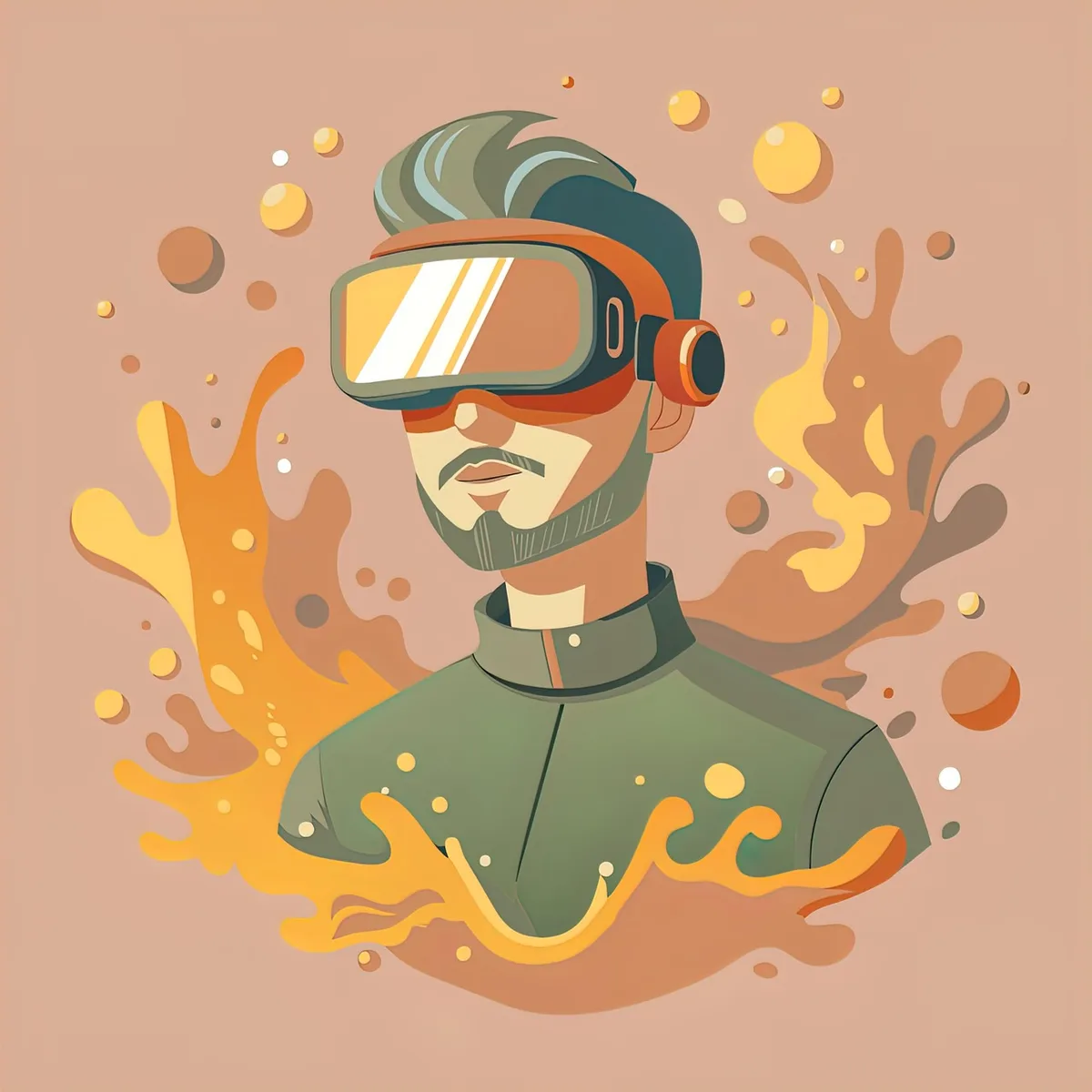 Paciente con visor de realidad virtual en entorno doméstico supervisado