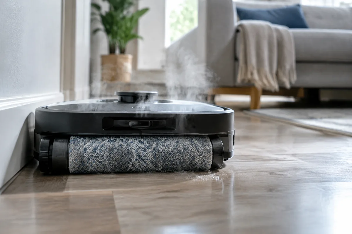 Robot aspirador Dreame con vapor 180º: desinfección profunda y limpieza automática